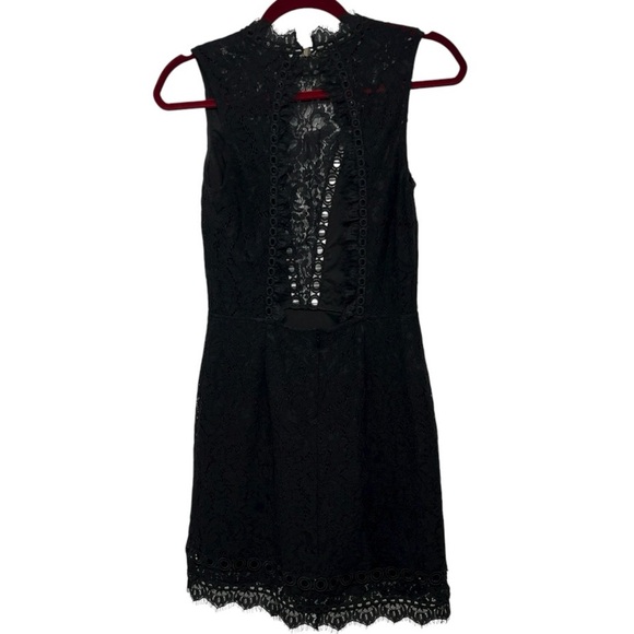 Free People x Saylor Cherie Black Lace Cocktail Mini Dress Women’s Small - Picture 7 of 12